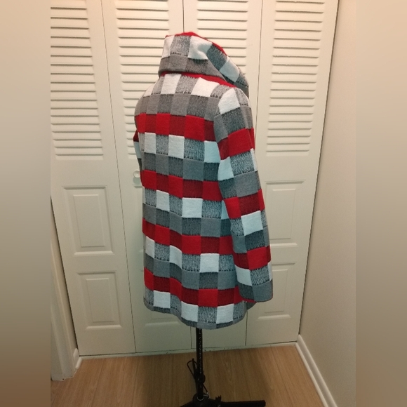 Trisha Tyler Checkered Button Up Jacket Women's Size L - Picture 2 of 8